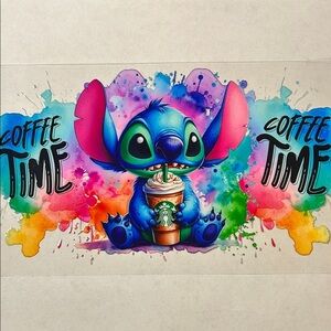 Stitch Starbies Coffee Time Cup Decal (88)